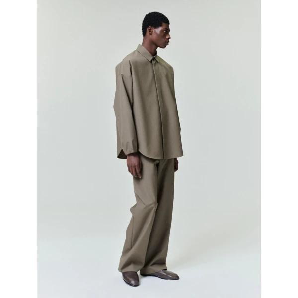 Fear of God Wool Poplin Casual Flat Front Pants in Clay | Pants | Coveti