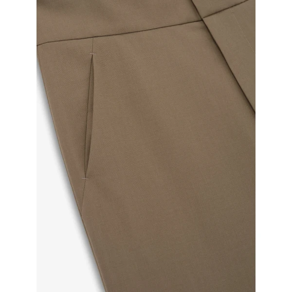 Fear of God Wool Poplin Casual Flat Front Pants in Clay | Pants | Coveti