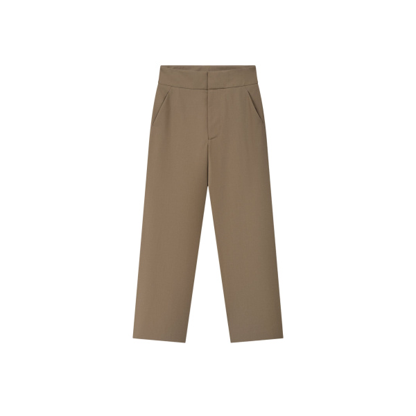 Fear of God Wool Poplin Casual Flat Front Pants in Clay | Coveti