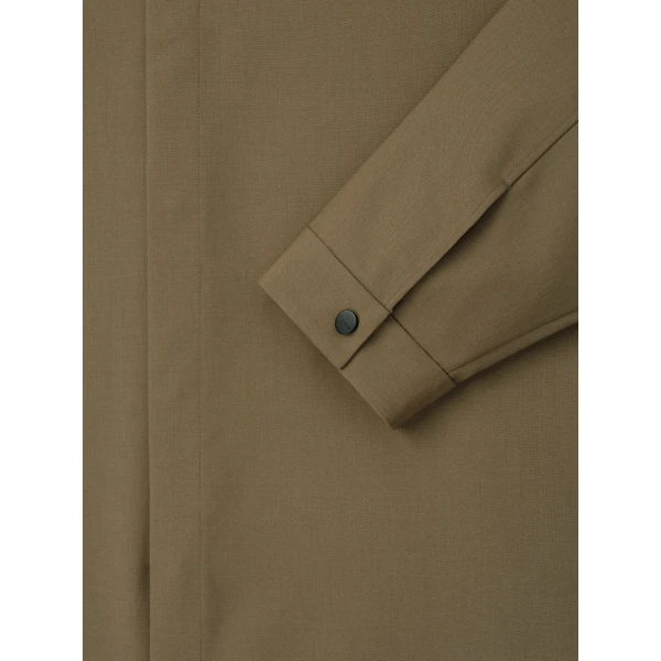Fear of God Wool Poplin Relaxed Shirt in Clay | Men Shirts | Coveti