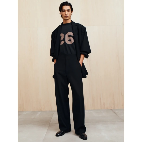 Fear of God Wool Ripstop Casual Flat Front Pant in Black | Pants | Coveti