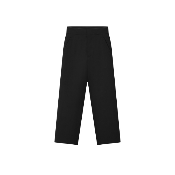 Fear of God Wool Ripstop Casual Flat Front Pant in Black | Coveti