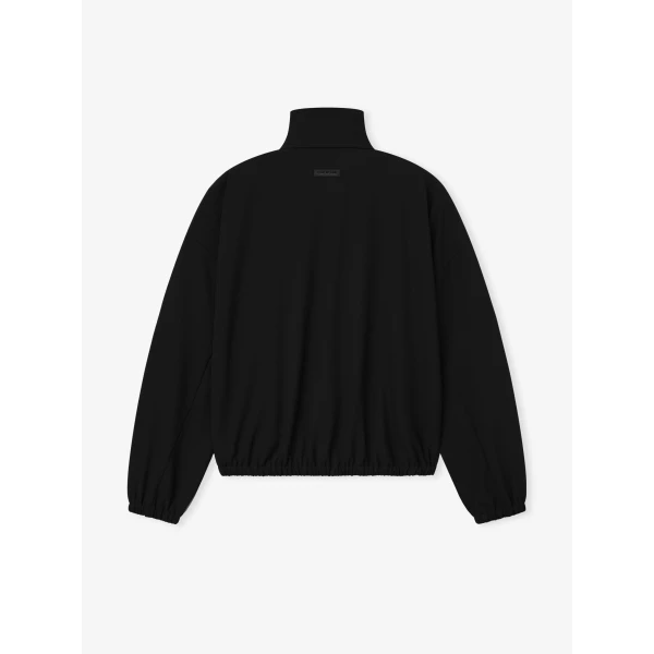 Fear of God Wool Ripstop Half Zip Track Jacket in Black | Men Jackets | Coveti