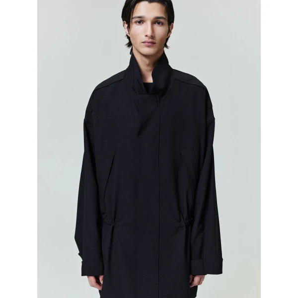 Fear of God Wool Ripstop Parka in Black | Men Coats | Coveti