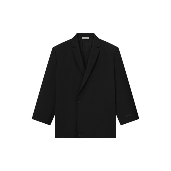 Fear of God Wool Ripstop Relaxed Long Jacket in Black | Coveti
