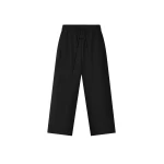 Fear of God Wool Ripstop Wide Leg Drawstring Pants in Black | Coveti