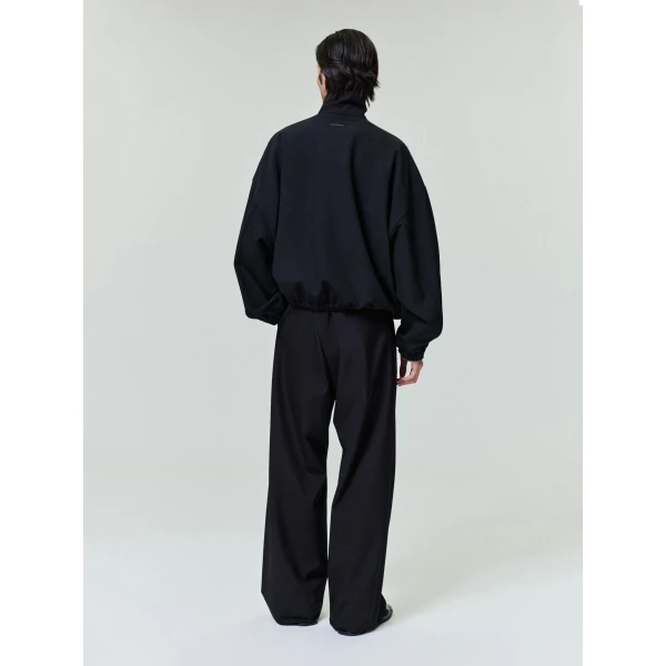 Fear of God Wool Ripstop Wide Leg Drawstring Pants in Black | Pants | Coveti