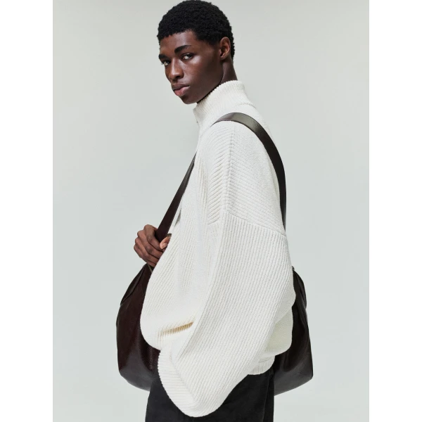 Fear of God Zip-Up Sweater Long Sleeve in Cream | Men Knitwear | Coveti