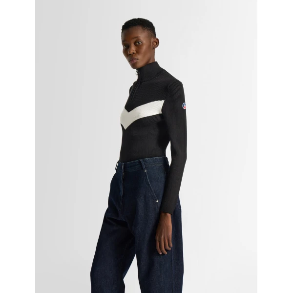 Fusalp Andromede Sweater in Black and Snow, view 3 | Sweaters | Coveti