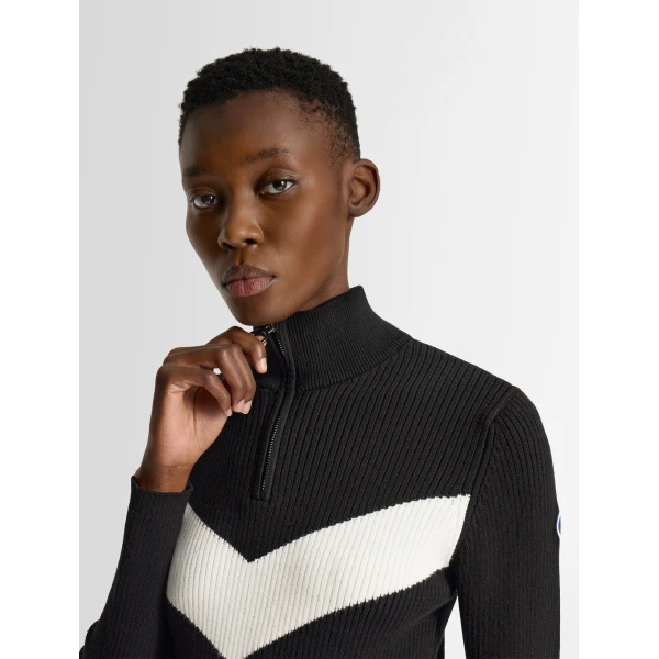 Fusalp Andromede Sweater in Black and Snow, view 5 | Sweaters | Coveti