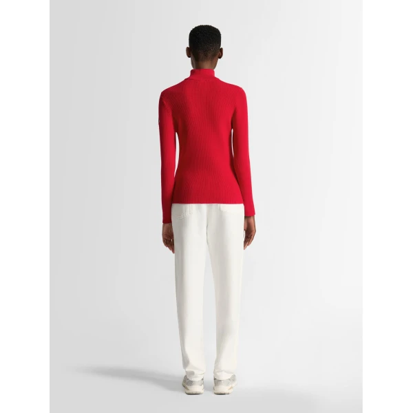 Fusalp Andromede Sweater in Racing Red and Snow, view 4 | Sweaters | Coveti