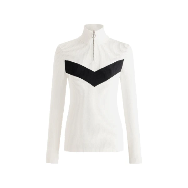 Fusalp Andromede Sweater in Snow and Black | Sweaters | Coveti