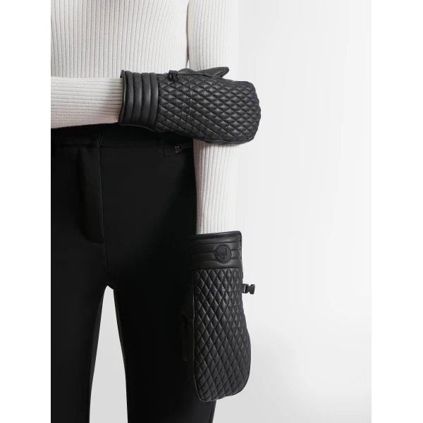 Fusalp Athena Ski Mittens in Black, view 4 | Gloves | Coveti