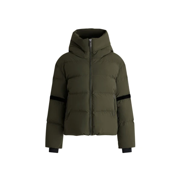 Fusalp Barsy Down Jacket in Moss Green and Black | Ski Jackets | Coveti