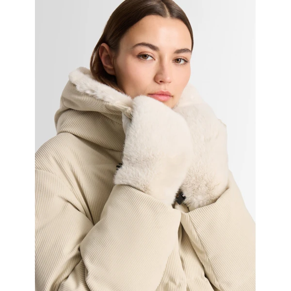 Fusalp Barsy Velvet Down Jacket in Desert, view 4 | Ski Jackets | Coveti