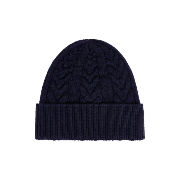 Fusalp Cable Beanie in Navy | Hats | Coveti