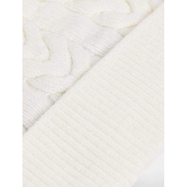 Fusalp Cable Beanie in Snow, view 4 | Hats | Coveti