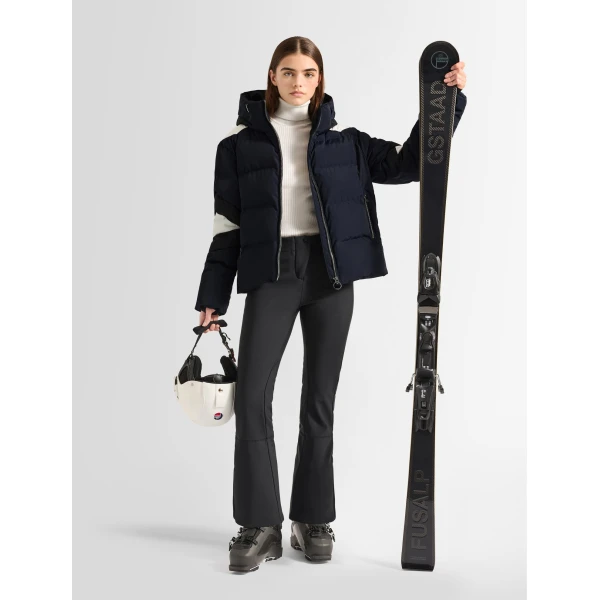 Fusalp Charloy Down Jacket in Navy, Black and Snow, view 2 | Ski Jackets | Coveti