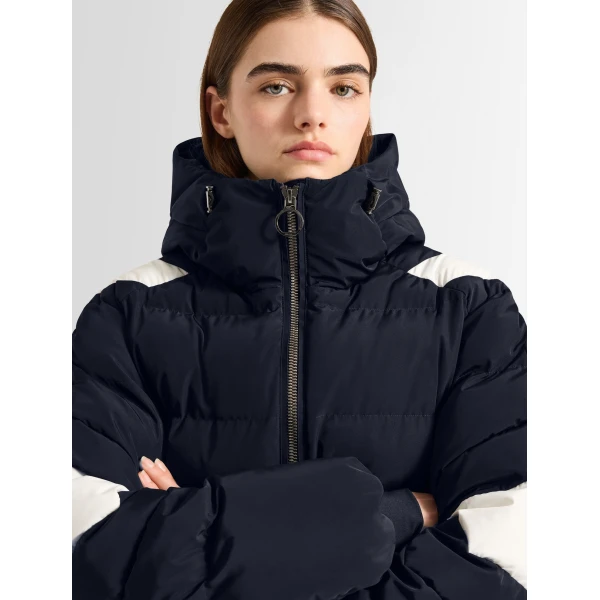 Fusalp Charloy Down Jacket in Navy, Black and Snow, view 5 | Ski Jackets | Coveti