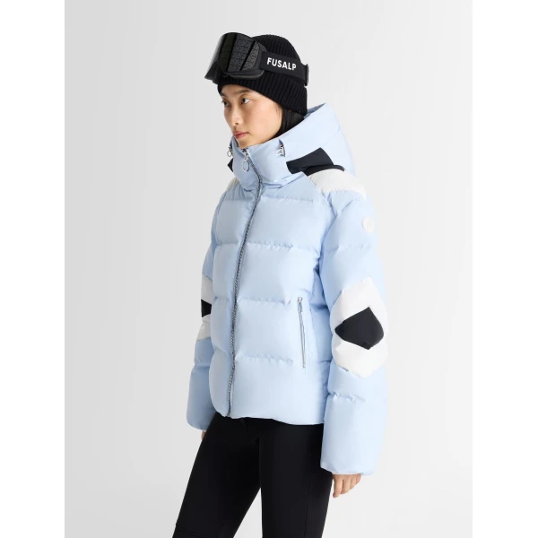 Fusalp Charloy Ski Jacket in Cloud, Snow and Black, view 3 | Ski Jackets | Coveti