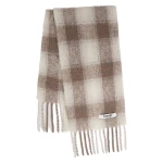 Fusalp Check Scarf in Ombre Check Arctic Wolf and Falcon | Scarves | Coveti