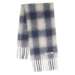 Fusalp Check Scarf in Ombre Check Arctic Wolf and Grove | Scarves | Coveti