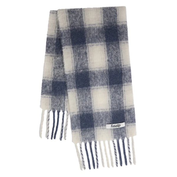 Check Scarf in Ombre Check Arctic Wolf and Grove
