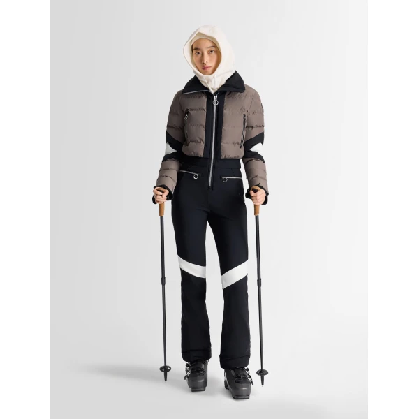 Fusalp Clarisse Ski Suit in Falcon and Black, view 2 | Ski Suits | Coveti