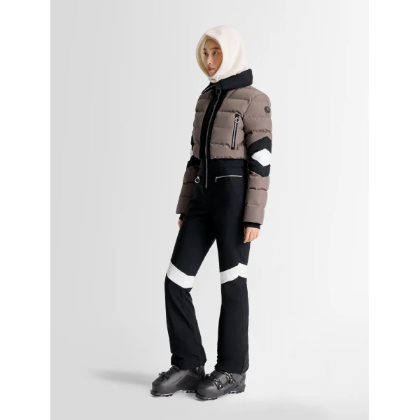 Fusalp Clarisse Ski Suit in Falcon and Black, view 3 | Ski Suits | Coveti