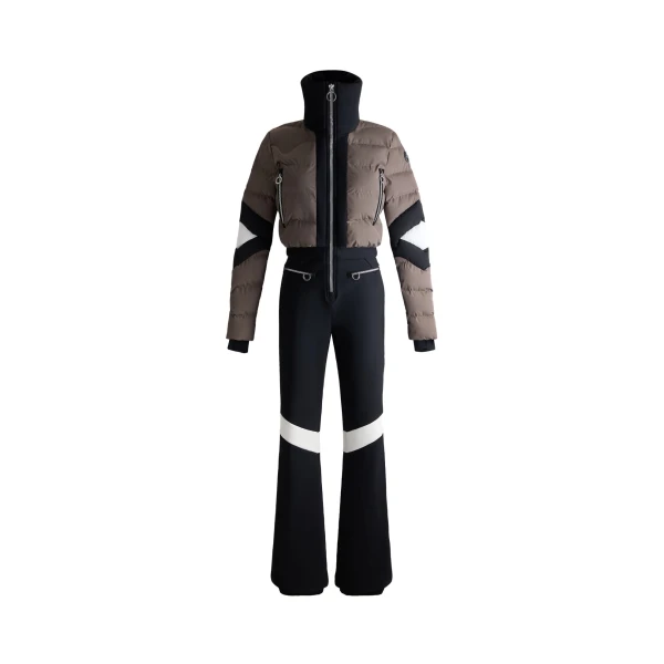 Fusalp Clarisse Ski Suit in Falcon and Black | Ski Suits | Coveti