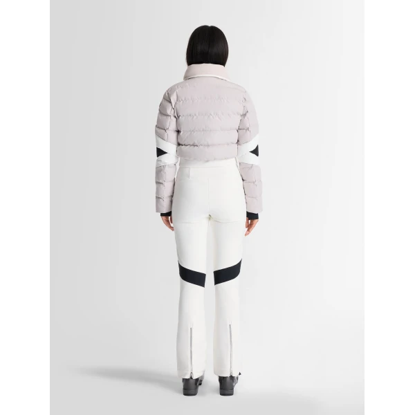 Fusalp Clarisse Ski Suit in Mastic, Snow and Black, view 4 | Ski Suits | Coveti