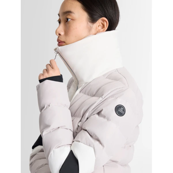 Fusalp Clarisse Ski Suit in Mastic, Snow and Black, view 5 | Ski Suits | Coveti