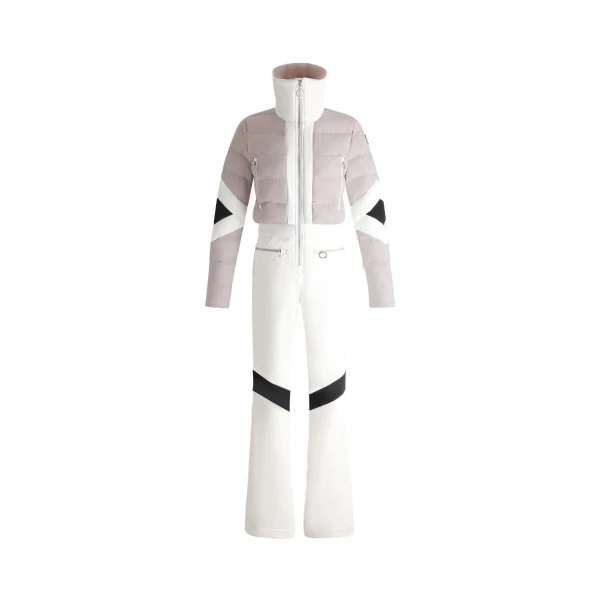 Clarisse Ski Suit in Mastic, Snow and Black