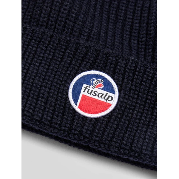 Fusalp Cosmic Beanie in Navy, view 3 | Hats | Coveti