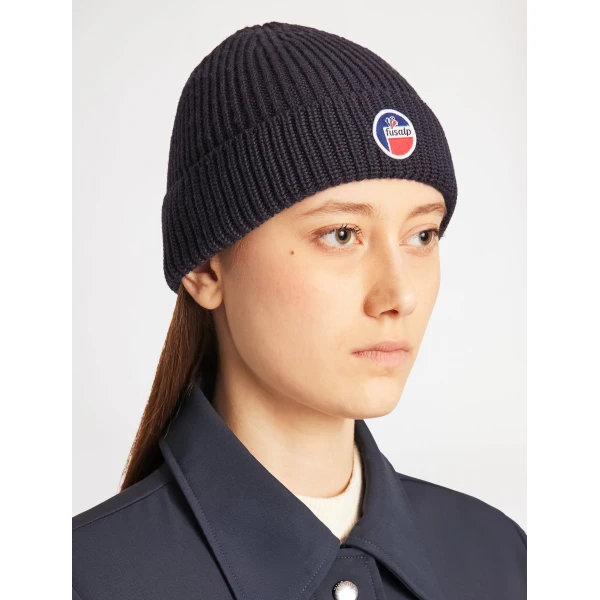 Fusalp Cosmic Beanie in Navy, view 5 | Hats | Coveti