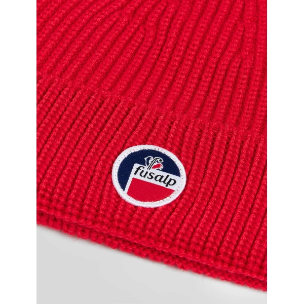 Fusalp Cosmic Beanie in Racing Red, view 3 | Hats | Coveti