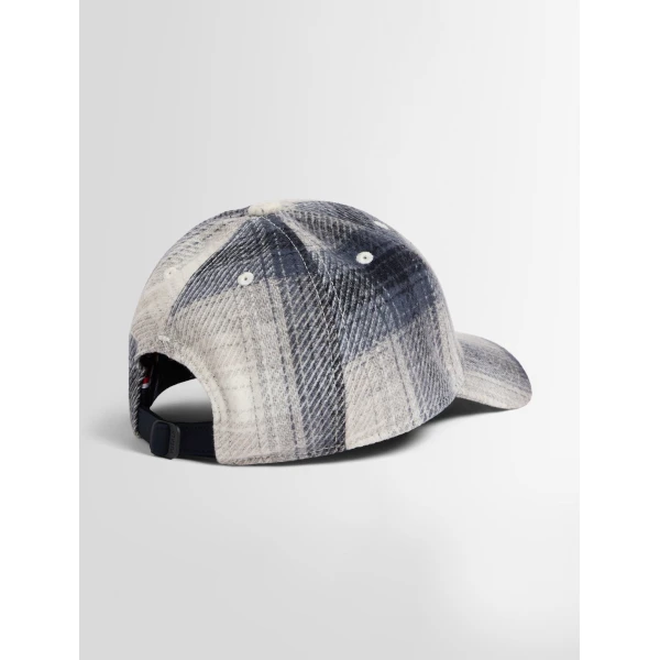 Fusalp Gavi Cap in Ombre Check Arctic Wolf and Grove, view 2 | Hats | Coveti
