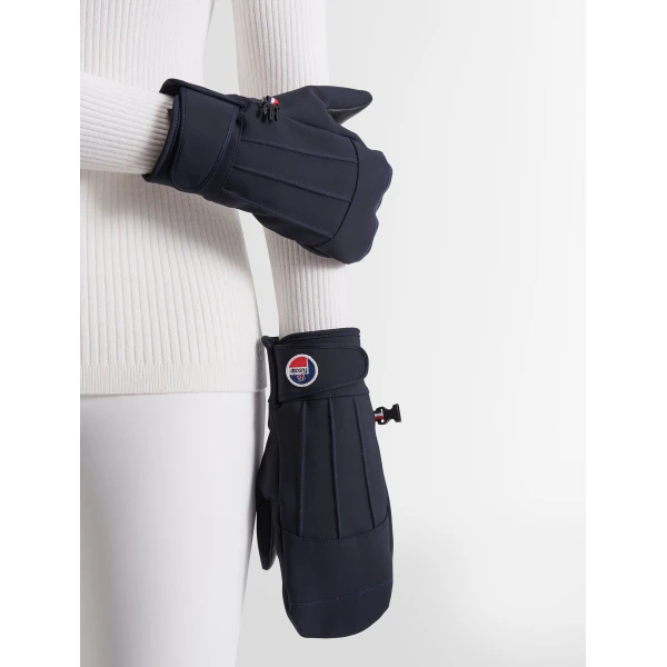 Fusalp Glacier Ski Mittens in Navy, view 4 | Gloves | Coveti