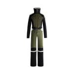 Fusalp Jorket Ski Suit in Moss Green, Black and Snow | Ski Suits | Coveti