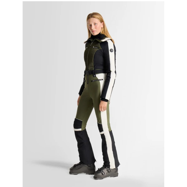 Fusalp Jorket Ski Suit in Moss Green, Black and Snow, view 3 | Ski Suits | Coveti