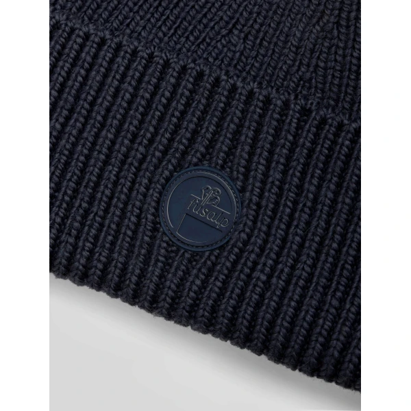 Fusalp Knit Beanie in Navy, view 3 | Hats | Coveti