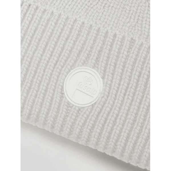 Fusalp Knit Beanie in Snow, view 3 | Hats | Coveti