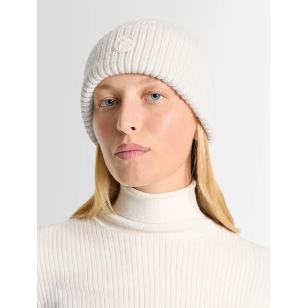 Fusalp Knit Beanie in Snow, view 4 | Hats | Coveti