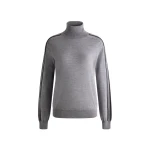 Fusalp Laryana Sweater in Mouse Grey and Black | Turtlenecks | Coveti