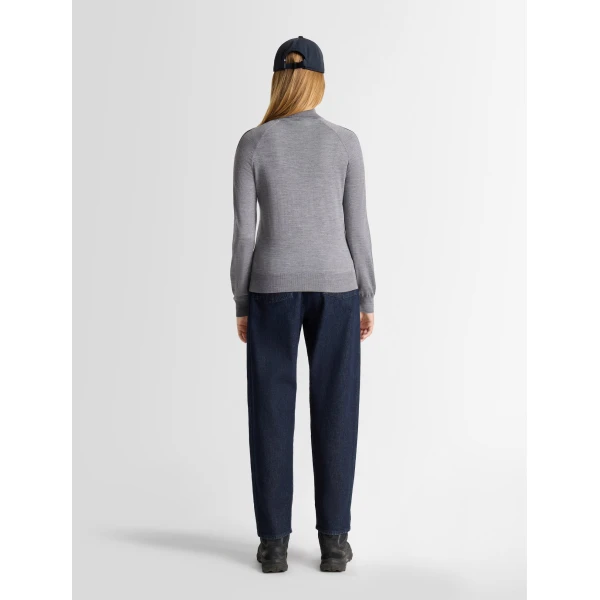 Fusalp Laryana Sweater in Mouse Grey and Black, view 4 | Turtlenecks | Coveti
