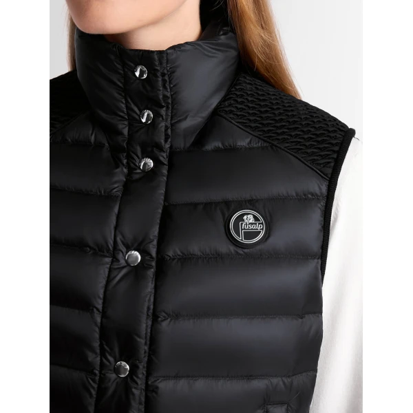 Fusalp Miraca Sleeveless Down Jacket in Black, view 5 | Vests | Coveti