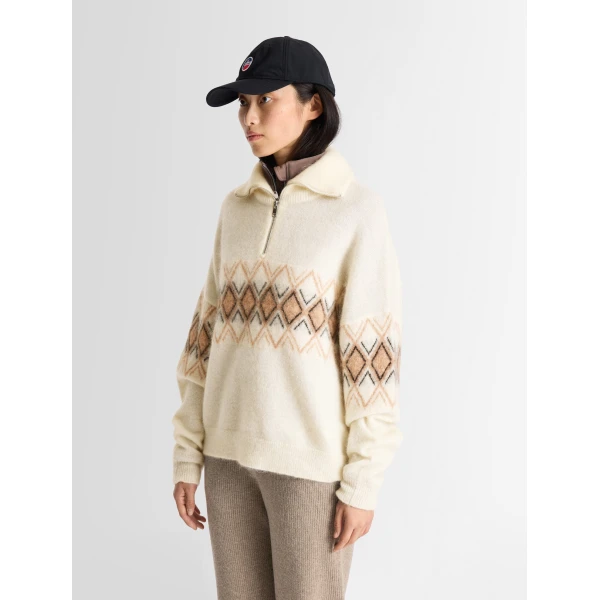 Fusalp Mireva Sweater in Arctic Wolf, view 3 | Sweaters | Coveti