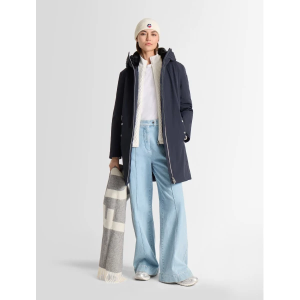Fusalp Misha Coat in Navy, view 2 | Coats | Coveti