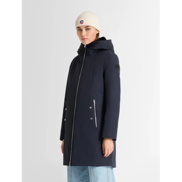 Fusalp Misha Coat in Navy, view 3 | Coats | Coveti