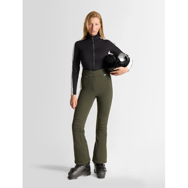 Fusalp Negam Full Zip Thermal Layer in Black and Snow, view 2 | Skiwear | Coveti